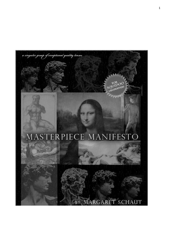 Product picture Masterpiece Manifesto- Fabulous Content & Lensrank at Squidoo